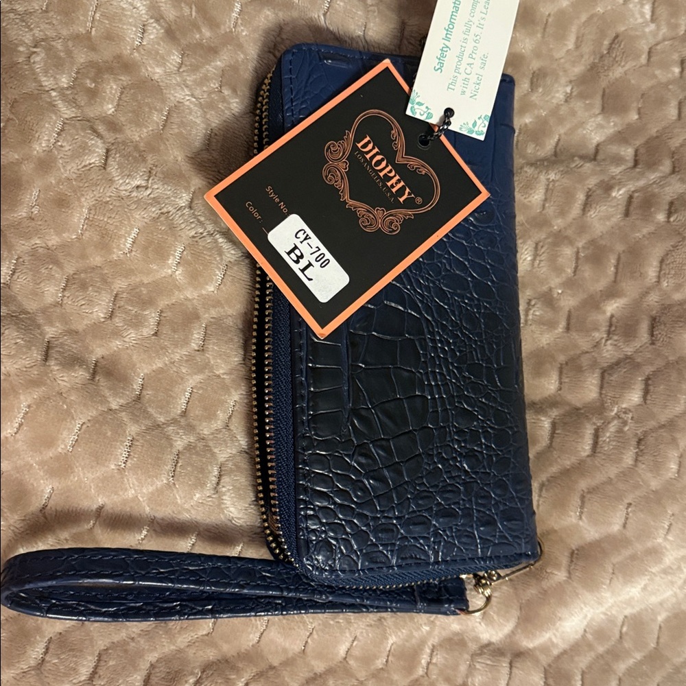 Diophy Blue Embossed Wallet - Picture 6 of 6
